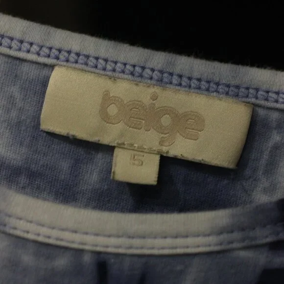 Blue and White Long Sleeve T-shirt Size 5X - Picture 5 of 5